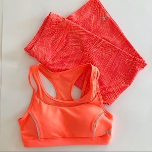 Bra and under armor Capri workout set